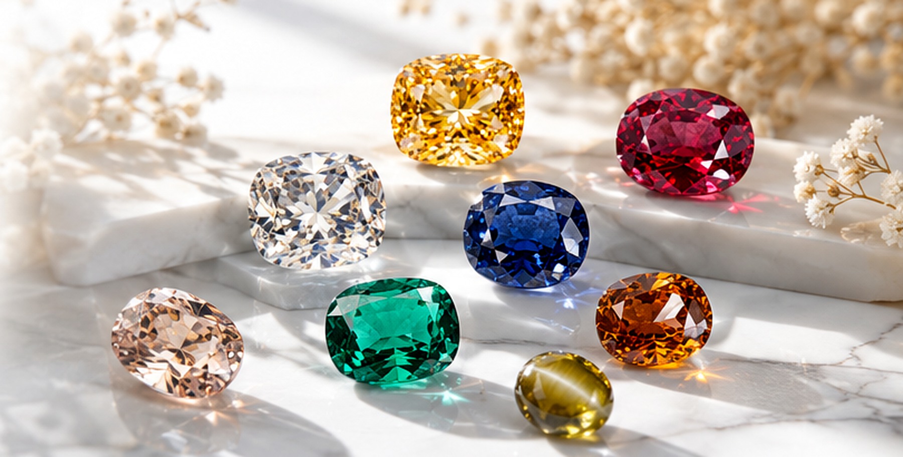 International collection of natural gemstones