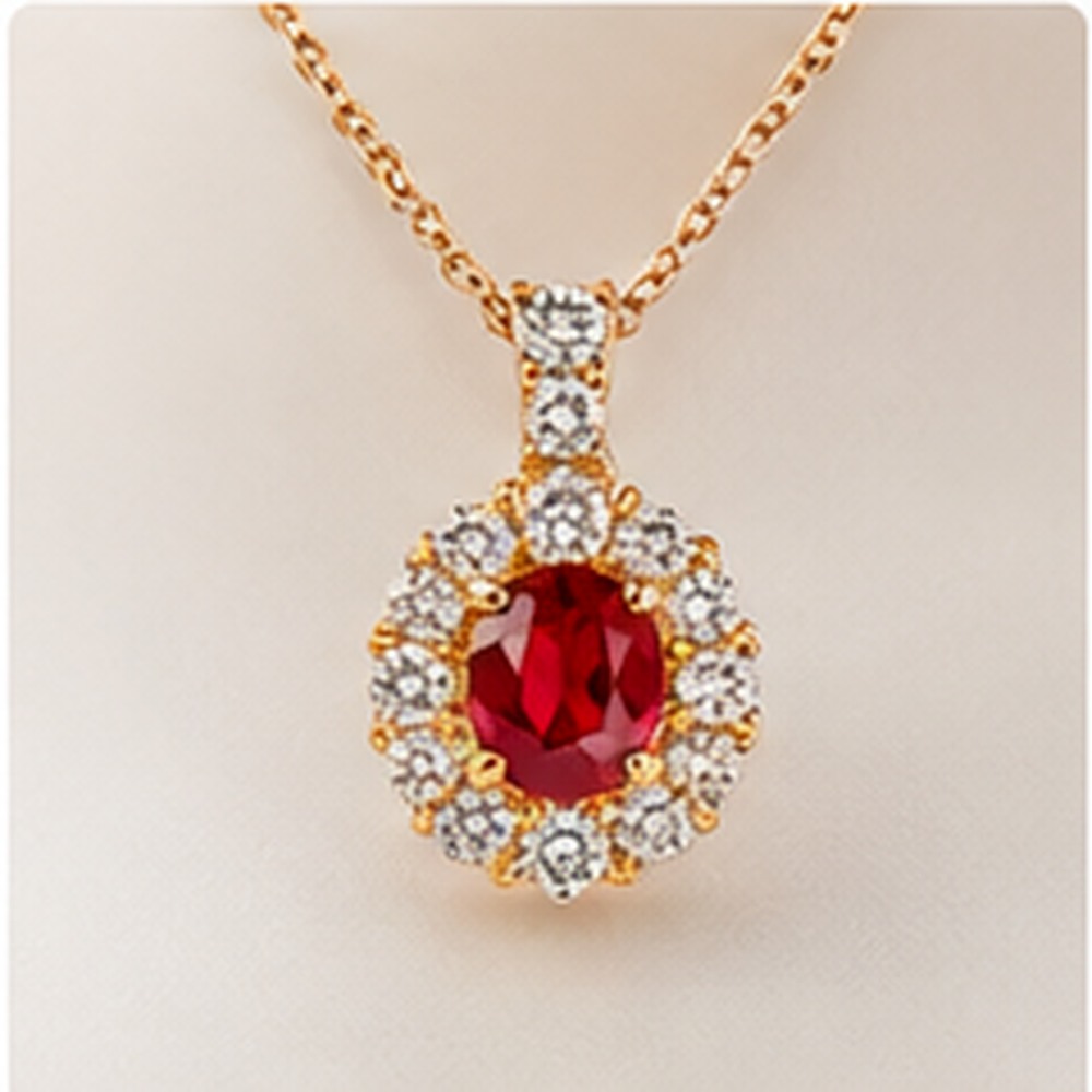 Ruby and diamond high jewellery pendant